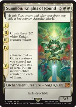 Summon: Knights of Round Final Fantasy Regular Near Mint MTG - Image 1