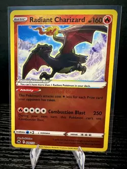 Radiant Charizard 020/159 Sword & Shield Crown Zenith Holo Pokemon TCG Card NM - Image 1