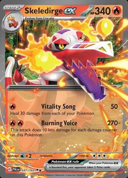 Skeledirge ex - 037/193 - Pokemon Paldea Evolved Ultra Rare Card NM - Image 1