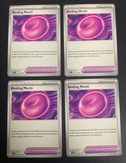 4x Binding Mochi 055/064 x4 Shrouded Fable Pokemon TCG Playset NM - Image 1