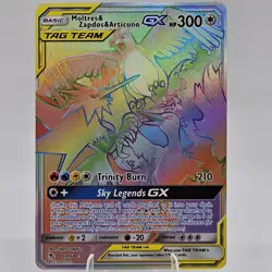 🌈 POKEMON HIDDEN FATES MOLTRES & ZAPDOS & ARTICUNO TAG TEAM GX 69/69 SECRET LP - Image 1
