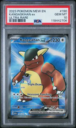 2023 POKEMON MEW EN-151 ULTRA RARE #190 KANGASKHAN EX PSA 10 - Image 1