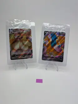 Pokemon TCG Sealed Promo Lot Charizard V SWSH050 & Eevee VMAX SWSH087 - Image 1