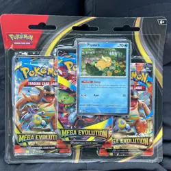 Pokemon TCG Mega Evolution 3 Pack Blister [Psyduck] X1 Sealed/New - Image 1