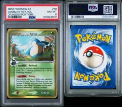 PSA 8 2006 POKEMON EX DRAGON FRONTIERS #10 SNORLAX-REV.FOIL DRAGON FRONTIERS - Image 3
