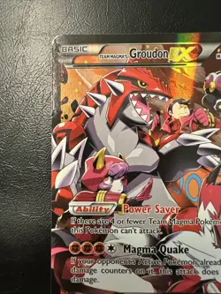 Pokemon TCG Full Art Ultra Rare Holo Groudon Ex Team Magmas 2015 NM H - Image 2