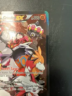 Pokemon TCG Full Art Ultra Rare Holo Groudon Ex Team Magmas 2015 NM H - Image 3