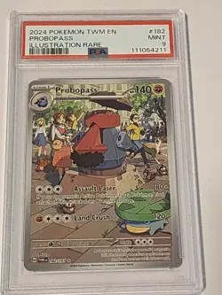 2024 POKEMON TWM EN-TWILIGHT MASQUERADE ILLUSTRATION RARE #182 PROBOPASS PSA 9 - Image 2