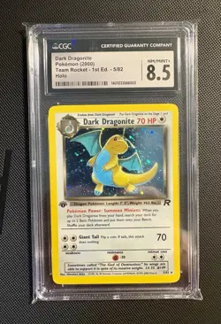 Pokemon Dark Dragonite Holo 1st Edition CGC 8.5 - Image 1