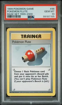 1999 POKEMON BASE SET 1999-2000 #86 POKEMON FLUTE PSA 10 - Image 1