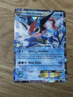 Ash-Greninja EX XY133 XY Holo Pokemon TCG DMG - HP - Image 1