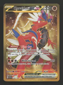 Pokemon TCG Koraidon ex 254/198 Golden Hyper Rare - Scarlet & Violet Base NM/M - Image 1