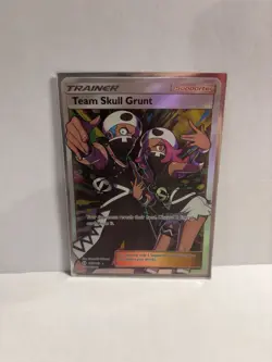 Team Skull Grunt Full Art 149/149 LP Sun & Moon Base Set Holo Pokemon TCG - Image 1