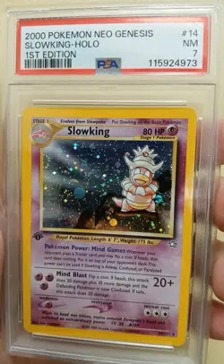 2000 POKEMON NEO GENESIS 1ST EDITION #14 SLOWKING-HOLO PSA SWIRL - Image 2