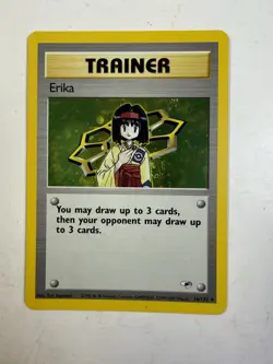 2000 Pokemon TCG - Gym Heroes 1st Edition #16 - ERIKA HOLO RARE - Image 1