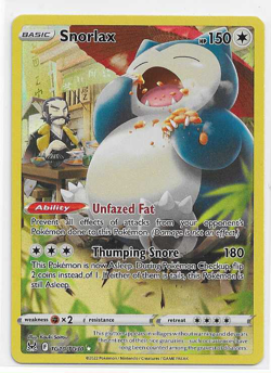 Pokemon Snorlax TG10/TG30 Lost Origin Trainer Gallery Holo (NEVER PLAYED) - Image 1