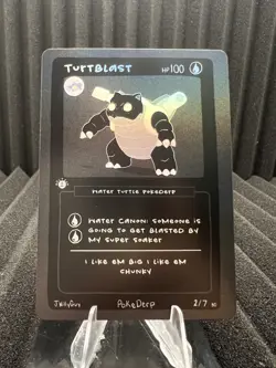 Turtblast (Blastoise) 2/7 - 1st Edition Pokederp First Print Fan Art - Pokemon - Image 1