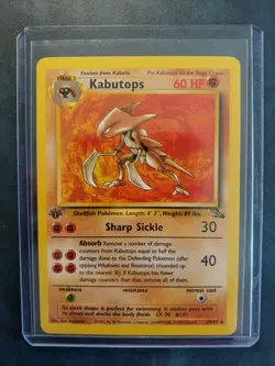KABUTOPS - 1st Edition Fossil 24/62 - Near Mint - 1999 Pokemon - Image 1