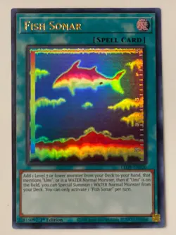 Yugioh Fish Sonar LED9-EN020 Ultra Rare 1st Edition NM - Image 1