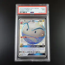 PSA 9 Electrode GX SV57/SV94 Pokemon Hidden Fates Full Art Holo Card - Image 1