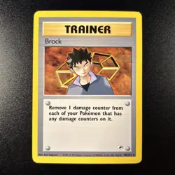 Brock 098/132 Gym Heroes Regular Unlimited WOTC Pokemon Card Near Mint NM - Image 1