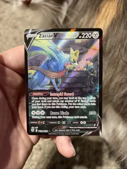 Pokemon TCG Zacian v Full Art Ultra Rare Holo Card Trainer Gallery TG21/TG30 - Image 3