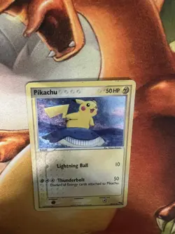 Pikachu MISPRINT 12/17 Pop Series 5 HOLO Damaged Pokemon Trading Card Game - Image 3