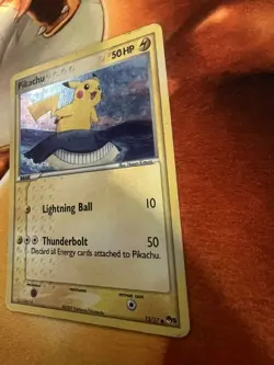 Pikachu MISPRINT 12/17 Pop Series 5 HOLO Damaged Pokemon Trading Card Game - Image 4