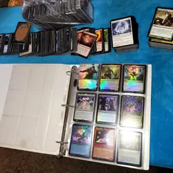 10 Pages of FOILS Cards Collection in Binder. And 1,000+ Magic Cards ALL Shown - Image 1