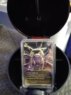 Vintage Pikachu Burger King Pokemon 23k Gold Plated Trading Card W/Box And Coa - Image 4