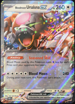 Bloodmoon Ursaluna ex 141/167 Twilight Masquerade Double Rare NM Pokemon Card - Image 1