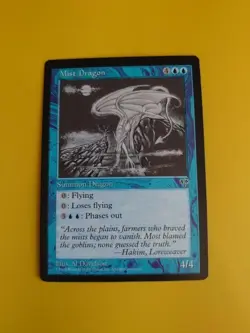 Mist Dragon. Mirage. Old Vintage. Magic the Gathering Card. - Image 1