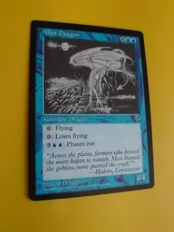 Mist Dragon. Mirage. Old Vintage. Magic the Gathering Card. - Image 3