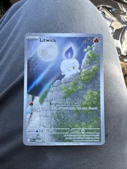 Pokemon TCG SV White Flare Litwick Illustration Rare Card #101/86 - Image 1