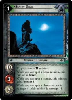 LOTR TCG HUNTERS Sentry Uruk 15R170 LP/NM a Top Shelf Card - Image 1
