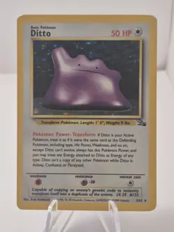 Pokemon TCG Ditto Fossil, Holo Unlimited Rare Card 3/62 - Image 1