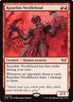 RAZORKIN NEEDLEHEAD mtg NM-M Duskmourn: House of Horror 1 Rare - Image 1