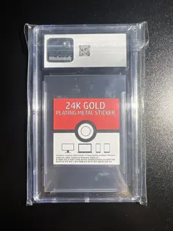 Pokemon CGC 9 Mewtwo 24K Gold Plating Sticker- Popping Candy 2023 - Image 2
