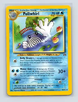 Pokemon TCG Poliwhirl 44/75 Neo Discovery Unlimited MP - Image 1