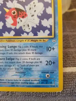 Seaking Neo Revelation 37/64 Uncommon 1995-2000 Pokemon Card TCG CCG - Image 4