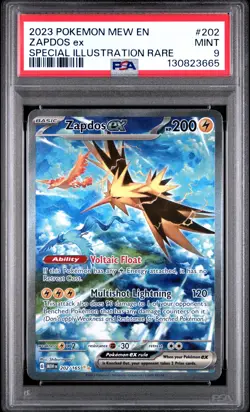 2023 Pokemon Mew En-151 #202 Zapdos Ex Special Illustration Rare PSA 9 MINT - Image 1