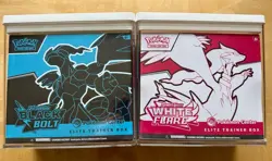 POKEMON CENTER BLACK BOLT & WHITE FLARE ETB SET ELITE TRAINER BOX SEALED + Cases - Image 1