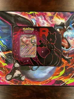 Pokemon TCG: Team Rockets Mewtwo EX Tin "FACTORY SEALED" - Image 1