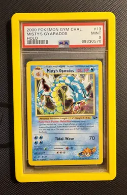 Pokemon TCG Misty's Gyarados Holo Rare Gym Challenge 13/132 Unlimited PSA 9 MINT - Image 1