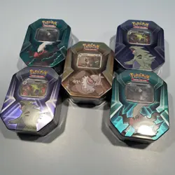 Pokemon Triple Whammy Tin Set of 5 Tyranitar Darkrai & Slaking FACTORY SEALED - Image 1