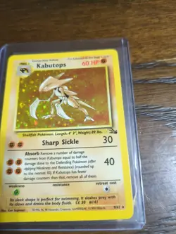 Pokemon TCG Kabutops Holo Rare Fossil, 9/62, Lightly Played - Image 2