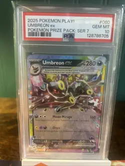 2025 Pokemon Play Price Pack Series 7 Umbreon Ex #60 PSA 10 Stamped - Image 2