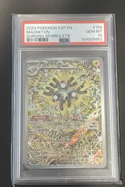 2024 POKEMON SVP EN-SV SURGING SPARKS ETB PROMO #159 MAGNETON PSA 10 English - Image 1