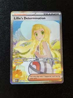 Pokemon TCG Lillie’s Determination Mega Evolution 184/132 SAR English pack fresh - Image 1