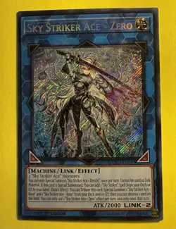YuGiOh ~ Sky Striker Ace = Zero DUAD EN049 ~ Secret Rare 1st Ed ~ Pack Fresh - Image 2